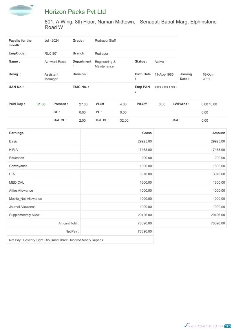 Download Horizon Packs payslip template in Word and PDF formats.pdf, 1 Photoshop template